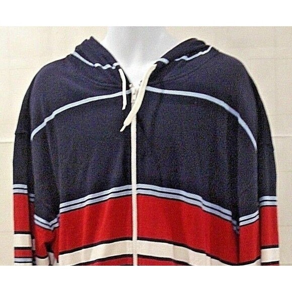 Vintage 90s Evolution Hoodie Track Jacket Men’s 2XL Full Zip Striped Retro - Picture 3 of 7